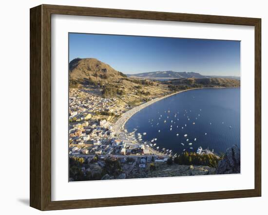 View of Copacabana, Lake Titicaca, Bolivia-Ian Trower-Framed Photographic Print