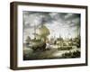 View of Copenhagen Port, 1630-Pietro da Cortona-Framed Giclee Print