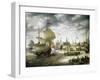 View of Copenhagen Port, 1630-Pietro da Cortona-Framed Giclee Print