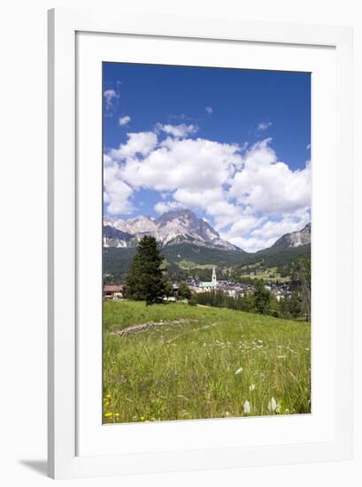 View of Cortina d' Ampezzo, Dolomites, Veneto, Italy-null-Framed Art Print