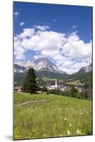 View of Cortina d' Ampezzo, Dolomites, Veneto, Italy-null-Mounted Art Print