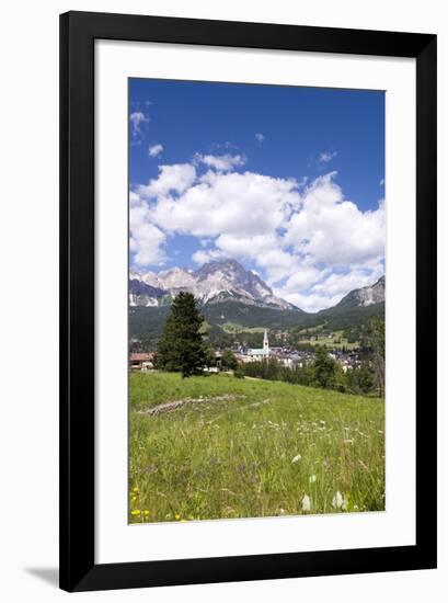 View of Cortina d' Ampezzo, Dolomites, Veneto, Italy-null-Framed Art Print