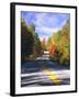 View of Country Road, Fall Foliage, Northeast Kingdom, Vermont, USA-Walter Bibikow-Framed Photographic Print