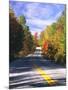 View of Country Road, Fall Foliage, Northeast Kingdom, Vermont, USA-Walter Bibikow-Mounted Photographic Print