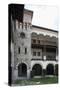 View of Courtyard and Portico, Bachkovo Monastery, Rhodope Mountains, Bulgaria-null-Stretched Canvas