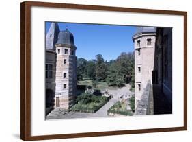 View of Courtyard of Castle of Caumont, Cazaux-Saves, Midi-Pyrenees, France, 16th Century-null-Framed Giclee Print