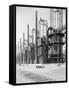 View of Cracking Stills at Oil Refinery-null-Framed Stretched Canvas