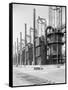 View of Cracking Stills at Oil Refinery-null-Framed Stretched Canvas