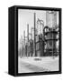 View of Cracking Stills at Oil Refinery-null-Framed Stretched Canvas