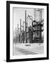 View of Cracking Stills at Oil Refinery-null-Framed Photographic Print