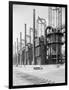 View of Cracking Stills at Oil Refinery-null-Framed Photographic Print