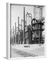 View of Cracking Stills at Oil Refinery-null-Framed Photographic Print