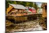 View of Creek Street in Business District in Ketchikan, Alaska, USA, North America-Laura Grier-Mounted Photographic Print