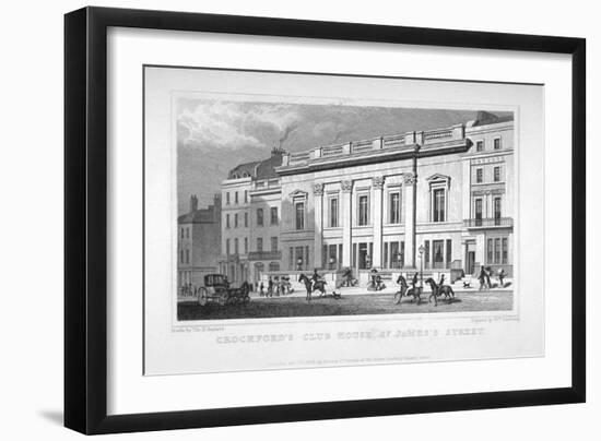 View of Crockford's Club on St James's Street, Westminster, London, 1828-William Tombleson-Framed Giclee Print