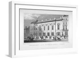 View of Crockford's Club on St James's Street, Westminster, London, 1828-William Tombleson-Framed Giclee Print