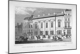 View of Crockford's Club on St James's Street, Westminster, London, 1828-William Tombleson-Mounted Giclee Print