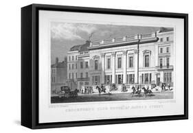 View of Crockford's Club on St James's Street, Westminster, London, 1828-William Tombleson-Framed Stretched Canvas