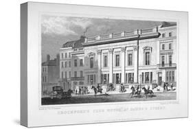 View of Crockford's Club on St James's Street, Westminster, London, 1828-William Tombleson-Stretched Canvas