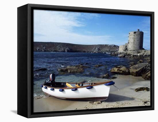 View of Cromwell's Castle, Which Guards the Northern Approaches to New Grimsby Harbour-Fergus Kennedy-Framed Stretched Canvas