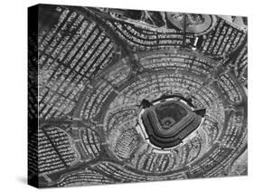 View of Crowded Parking Lots Around the Los Angeles Dodgers Stadium in Chavez Ravine, California-Ralph Crane-Stretched Canvas