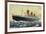 View of Cunard Ocean Liner Queen Mary-Lantern Press-Framed Art Print