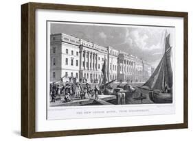 View of Custom House from Billingsgate, London, 1828-William Tombleson-Framed Giclee Print