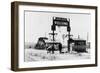 View of Dad Lee's Welcome Sign - Oreana, NV-Lantern Press-Framed Art Print