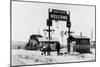 View of Dad Lee's Welcome Sign - Oreana, NV-Lantern Press-Mounted Art Print