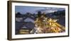 View of Dali at dusk, Yunnan, China, Asia-Ian Trower-Framed Photographic Print