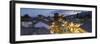 View of Dali at dusk, Yunnan, China, Asia-Ian Trower-Framed Photographic Print