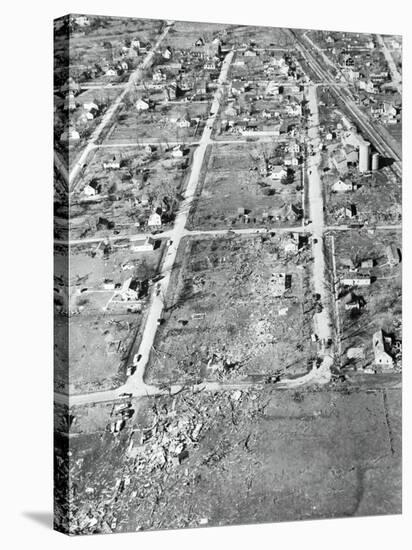 View of Damaged Landscape due to Tornado-null-Stretched Canvas