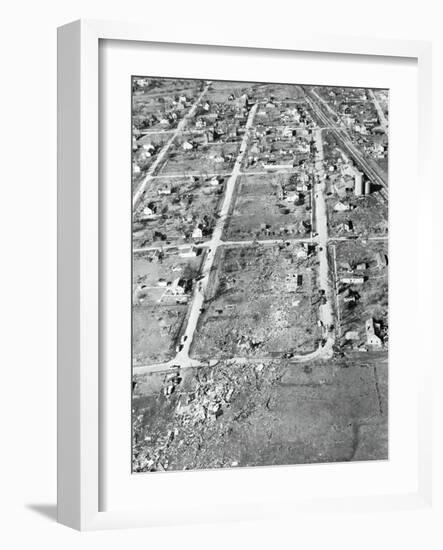 View of Damaged Landscape due to Tornado-null-Framed Photographic Print