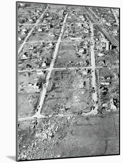 View of Damaged Landscape due to Tornado-null-Mounted Photographic Print