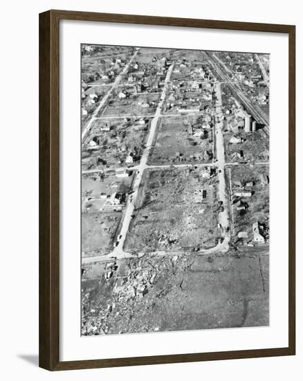 View of Damaged Landscape due to Tornado-null-Framed Photographic Print