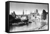 View of Danzig from River, 1939-null-Framed Stretched Canvas