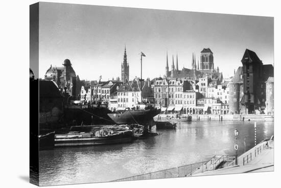 View of Danzig from River, 1939-null-Stretched Canvas