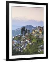 View of Darjeeling and Kanchenjunga, Kangchendzonga Range from Merry Resorts, Darjeeling-Jane Sweeney-Framed Photographic Print