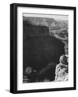 View Of Darkly Shadowed Canyon At Left & Center From South Rim 1941 Grand Canyon NP Arizona  1941-Ansel Adams-Framed Art Print