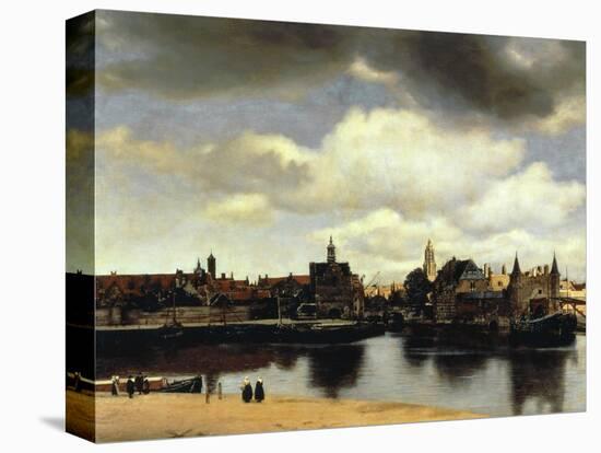 View of Delft, 1658-60-Johannes Vermeer-Stretched Canvas