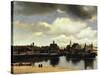 View of Delft, 1658-60-Johannes Vermeer-Stretched Canvas