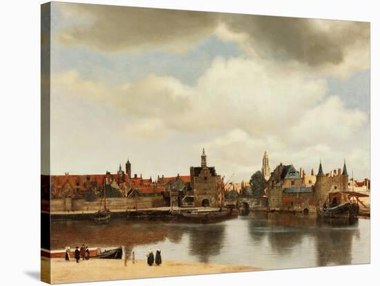 View of Delft, about 1660-Johannes Vermeer-Stretched Canvas