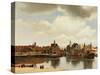 View of Delft, about 1660-Johannes Vermeer-Stretched Canvas