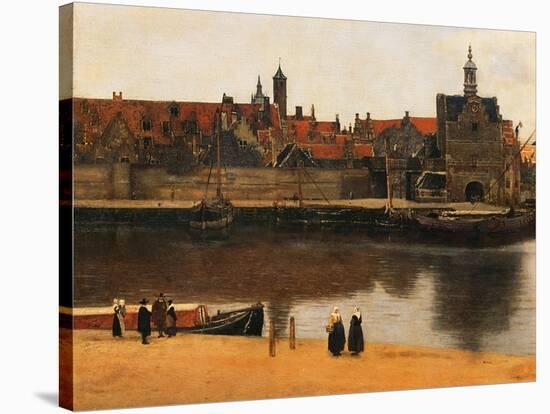 View of Delft, c.1660-61-Johannes Vermeer-Stretched Canvas