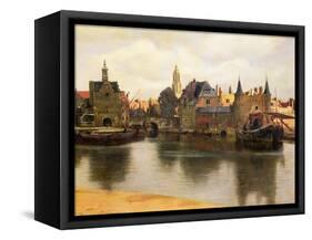 View of Delft, c.1660-61-Johannes Vermeer-Framed Stretched Canvas