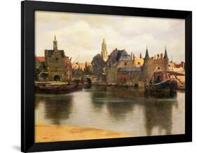 View of Delft, c.1660-61-Johannes Vermeer-Framed Giclee Print