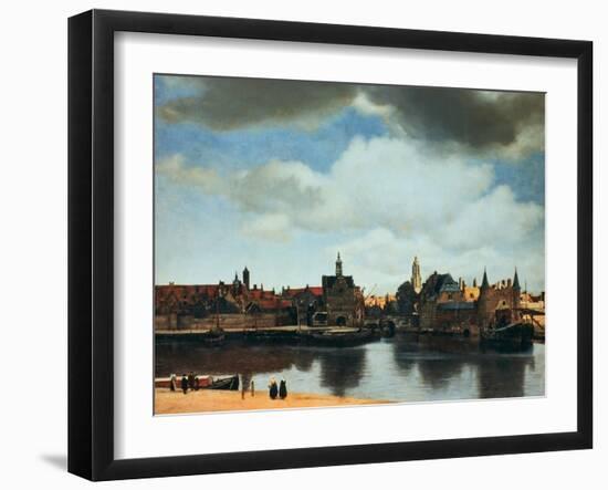 View of Delft, Netherlands, after the Fire, C1658-Johannes Vermeer-Framed Premium Giclee Print