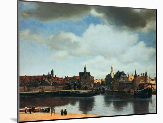 View of Delft, Netherlands, after the Fire, C1658-Johannes Vermeer-Mounted Premium Giclee Print