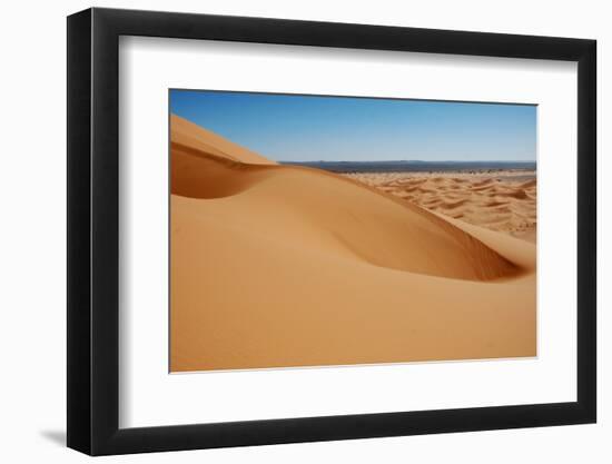 View of desert sand dunes, Grande Dune, Erg Chebbi, Sahara Desert-Derek Hall-Framed Photographic Print