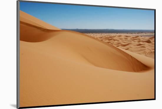 View of desert sand dunes, Grande Dune, Erg Chebbi, Sahara Desert-Derek Hall-Mounted Photographic Print