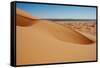 View of desert sand dunes, Grande Dune, Erg Chebbi, Sahara Desert-Derek Hall-Framed Stretched Canvas